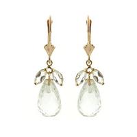 white topaz drop earrings 144ctw in 9ct gold