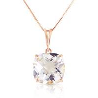 white topaz rococo pendant necklace 36ct in 9ct rose gold