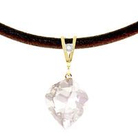 White Topaz and Diamond Pendant Necklace 12.8ct in 9ct Gold