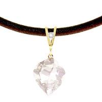 white topaz and diamond pendant necklace 128ct in 9ct gold