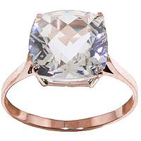 white topaz rococo ring 36ct in 9ct rose gold