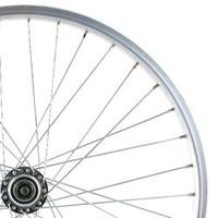 Wilkinson BMX Rear Wheel, 3/8 Solid AX-Largee, Silver Alloy Hub, 36 Hole Rim, Silver Spokes, 20 x 1.75 Inches - Silver