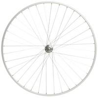 Wilkinson Rear Wheel 36 Hole Hybrid Single Wall Rim, Solid AX-Largee, Screw On Hub, Silver Spokes - 700C x 135 mm, Silver