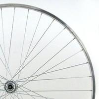 Wilkinson Front Wheel 36 Hole Single Wall Rim, V-Brake, Quick Release Hub, Silver Spokes - 700C, Silver