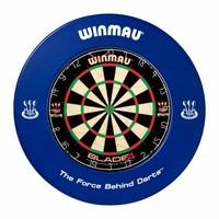 winmau professional dartboard surround with printed winmau logo in blu ...