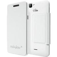 WIKO Flip cover Rainbow 4G Flip Cover Compatible with (mobile phones): Wiko Rainbow 4G White