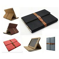 With Elastic Belt Wind Restoring Ancient Ways Flip PU Leather Case Cover For iPad 4/3/2