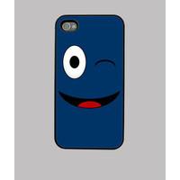 wink face - iphone blue