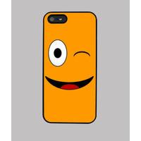 wink face - orange iphone 5