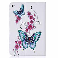 With Stand Flip Butterfly Pattern Case Full Body Case Hard PU Leather for iPad Mini 4 iPad Mini 3 2 1