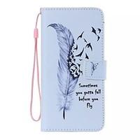 wild goose feather painted pu phone case for iphone 66s