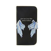 Wings Pattern PU Leather Full Body Case with Card Slot and Stand for iPhone 5C