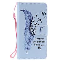 Wild Goose Feather Painted PU Phone Case for Samsung Galaxy A3(2016)/A5(2016)/A7(2016)