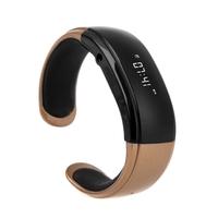 Wireless Bluetooth Bracelet Watch Receive Reject Incoming Call Anti-loss Alarm with Microphone Speaker 3.5mm Earphone Plug Multifunctional Fashion Gol