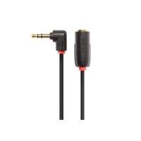 Wires Nx2 Rt Angle 3.5mm Stereo Pl - 3.5mm Stereo Skt - 0.5m