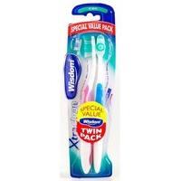 wisdom xtra clean toothbrush twin pack firm