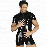 wild boxer black pu leather mens halloween costume