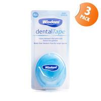 Wisdom Mint Waxed Dental Tape - Triple Pack