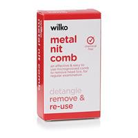 wilko nit comb metal