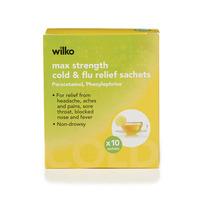 Wilko Max Strength Cold and Flu Relief Sachets 10pk