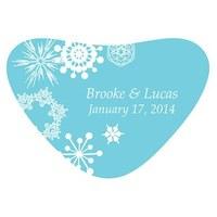 Winter Finery Heart Container Sticker