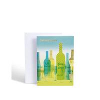 wine bottles birthday card