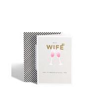 wife anniversary champagne card