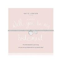 Will You Be My Bridesmaid Silver Bracelet with Heart Charm