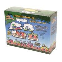 Wild Republic 142 x 14cm Puzzle number train (aqua, 22 Pieces)