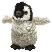 wild republic 18cm hugems penguin chick plush toy grey