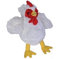 wild republic 18cm hugems chicken plush toy white