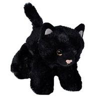 wild republic 18cm hugems cat plush toy black