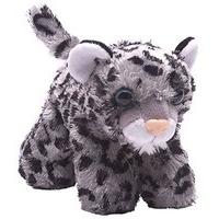 wild republic 18cm hugems snow leopard plush toy grey