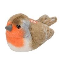 Wild Republic 19490 13 - 16cm Robin With Real Bird Calls Plush Toy