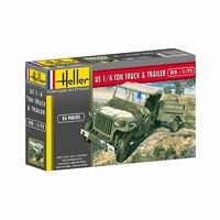 Willys Mb Jeep & Trailer (1:7