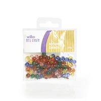 wilko lets create beads multi coloured striped 30g