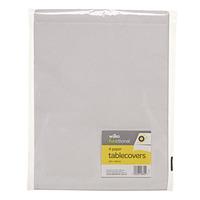 wilko functional paper tablecovers white 90 x 90cm 4pk