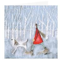 winter birch christmas card