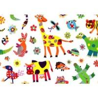 wild animals wrapping paper