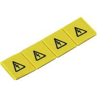 Wieland 04.343.6153.8 fasis Cover with Warning Symbol ADF 4/4 Yellow