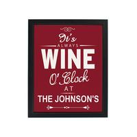 wine oclock framed print