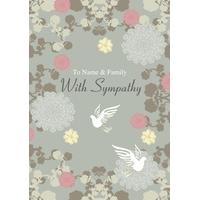 with sympathy for family personalised sympathy card