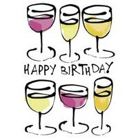 wine happy birthday birthday card ll1113