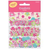 wild at one girl party confetti