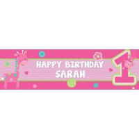 Wild At One Girl Personalised Party Banner