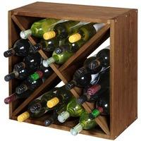 wine cellar cube dark oak 300mm 24 bottle