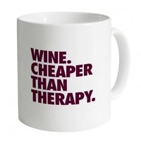 wine cheaper than therapy mug