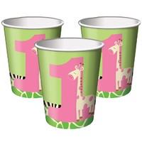 Wild At One Giraffe Paper Party Cups