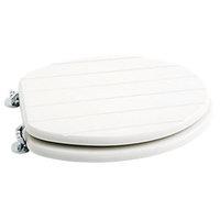 Wickes White Wood Tongue & Groove Toilet Seat