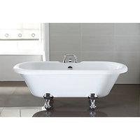 wickes decadent double ended roll top bath white 1720mm